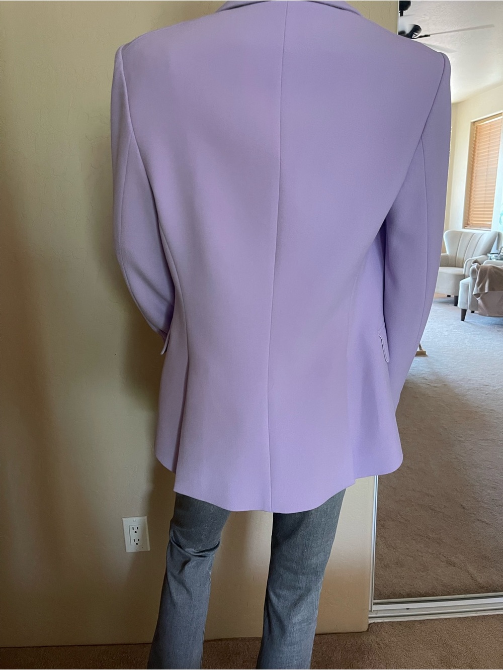 Veronica Beard Lavender Tailored Blazer Size 6 Lilac Single Button Jacket - Picture 3 of 11